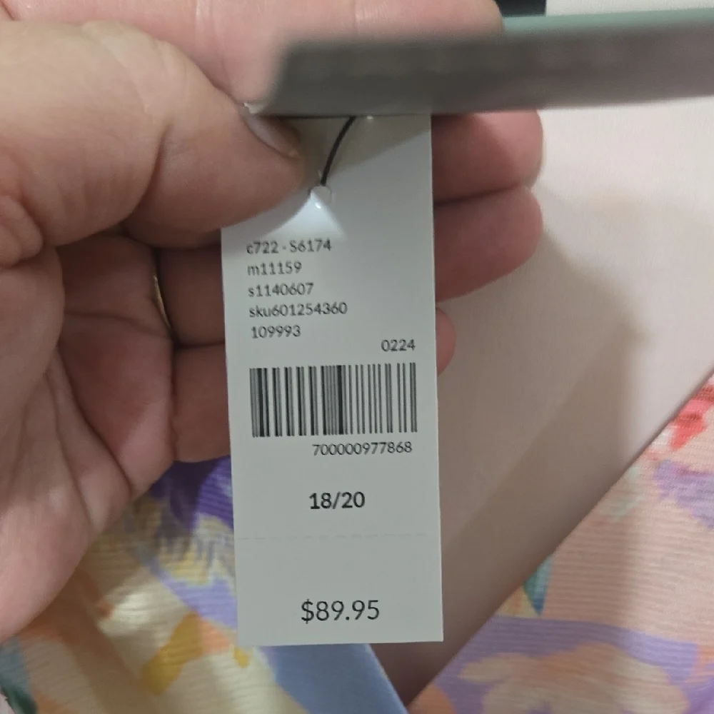 Lane Bryant Multicolor Floral Wrap Midi Dress - Picture 5 of 8